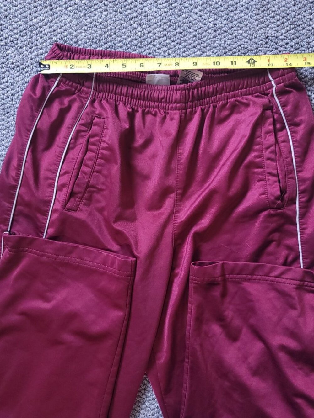 VINTAGE Athletic Works Pants Mens 32x29 Track High Waist Purple Maroon